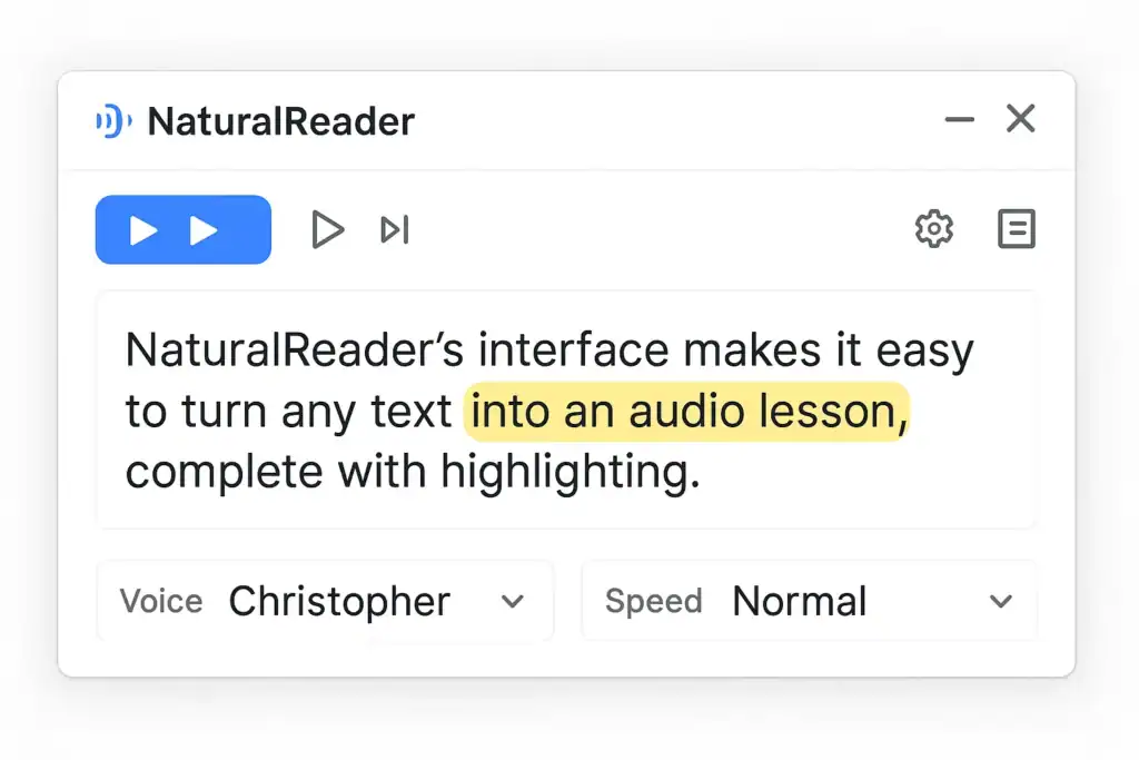From Text to Audio with NaturalReader