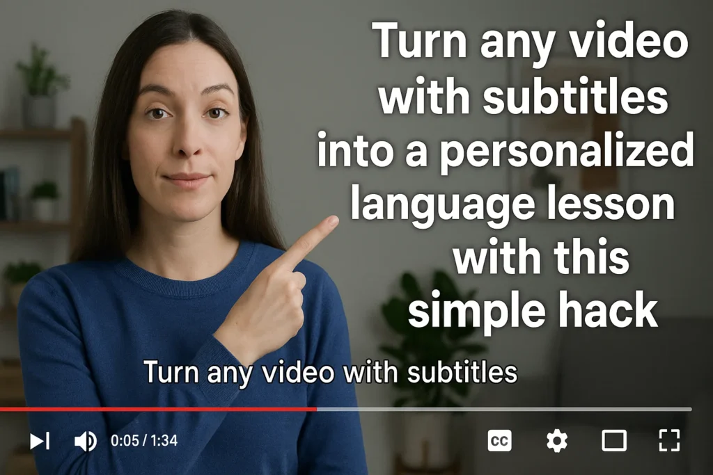 Turn any video with subtitles into a personalized language lesson with this simple hack.