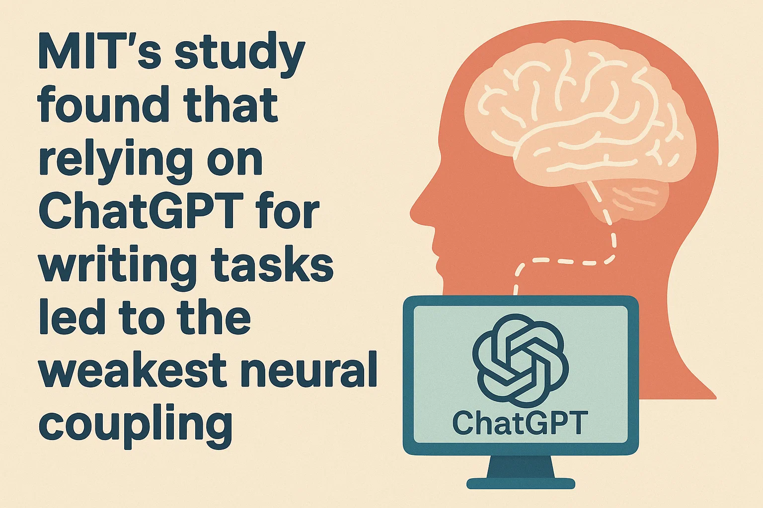 MIT's study found that relying on ChatGPT for writing tasks led to the weakest neural coupling.