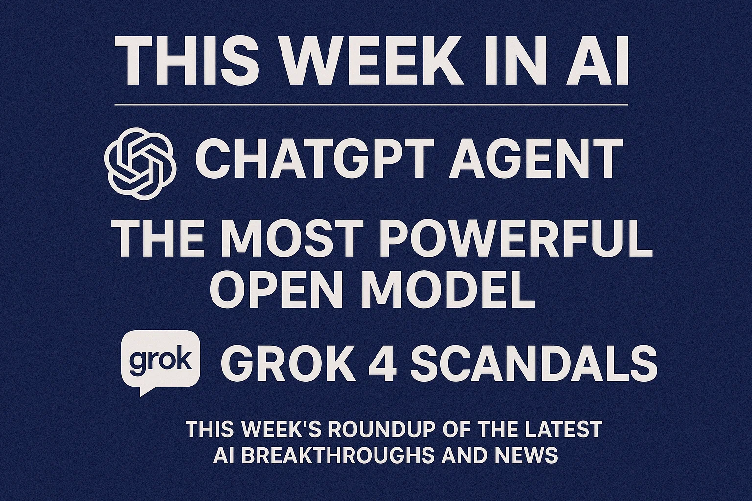 This week's roundup of the latest AI breakthroughs and news.