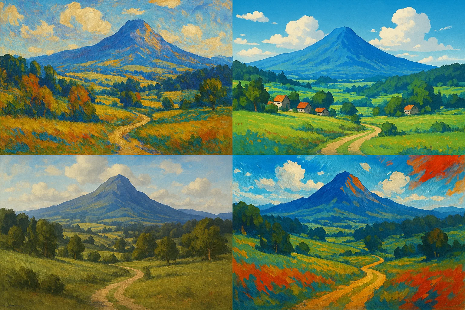 Midjourney can generate a vast array of artistic styles from simple text prompts.