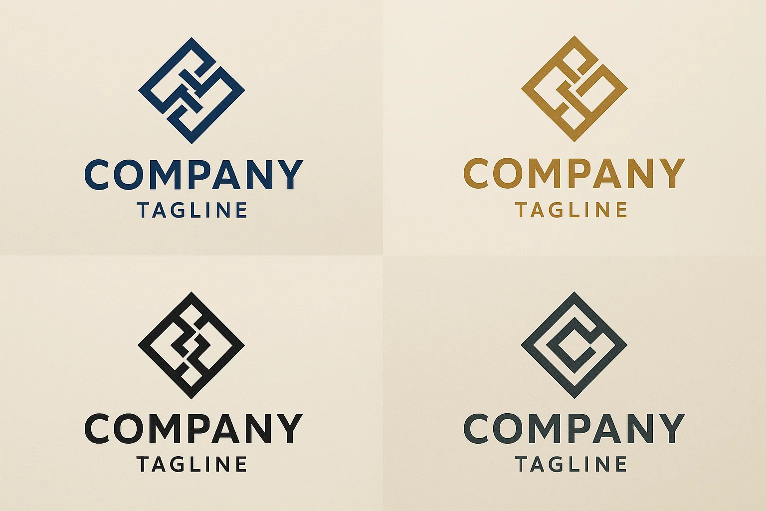 Your initial prompt generates a grid of four unique variations to choose from.