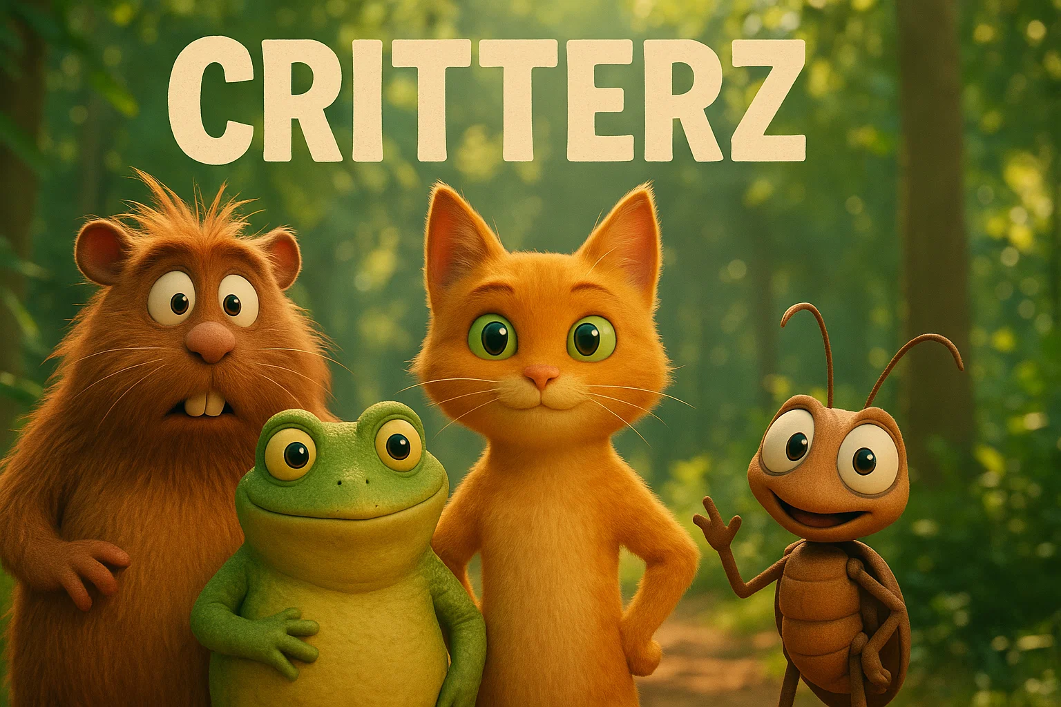 The main characters from "Critterz," an animated film designed to showcase the power of AI in movie production.