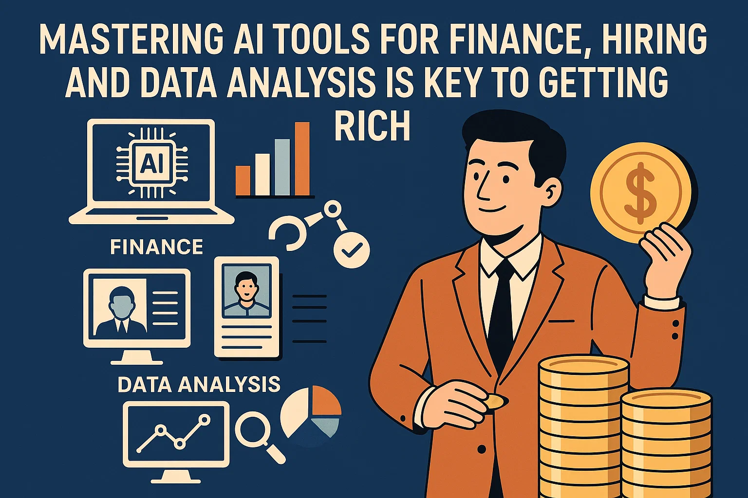 Mastering AI tools for finance, hiring, and data analysis is key to getting rich.