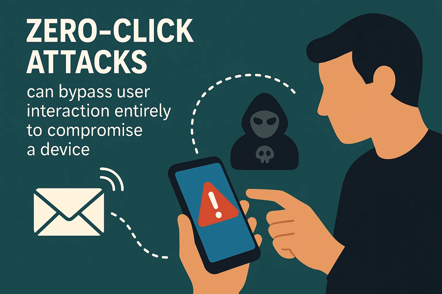 Zero-click attacks can bypass user interaction entirely to compromise a device.