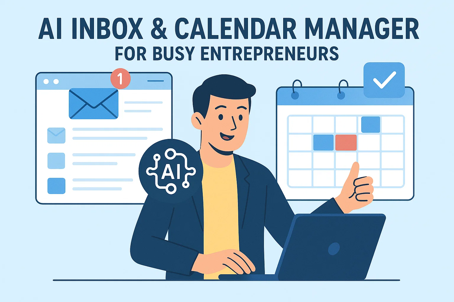 The AI Inbox & Calendar Manager is one of the most powerful AI business ideas for busy entrepreneurs.