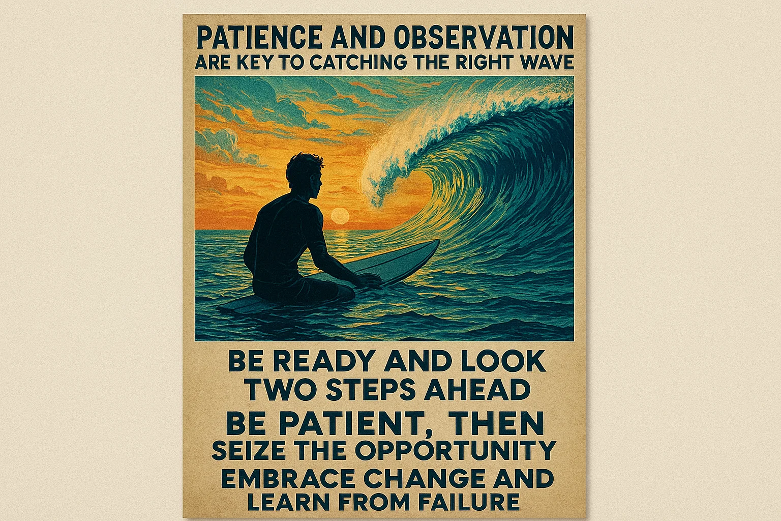 Patience and observation are key to catching the right wave.