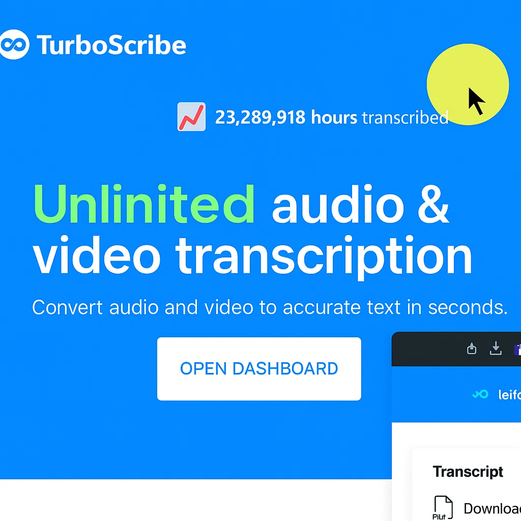 TurboScribe allows you to import video or audio files directly from a link.