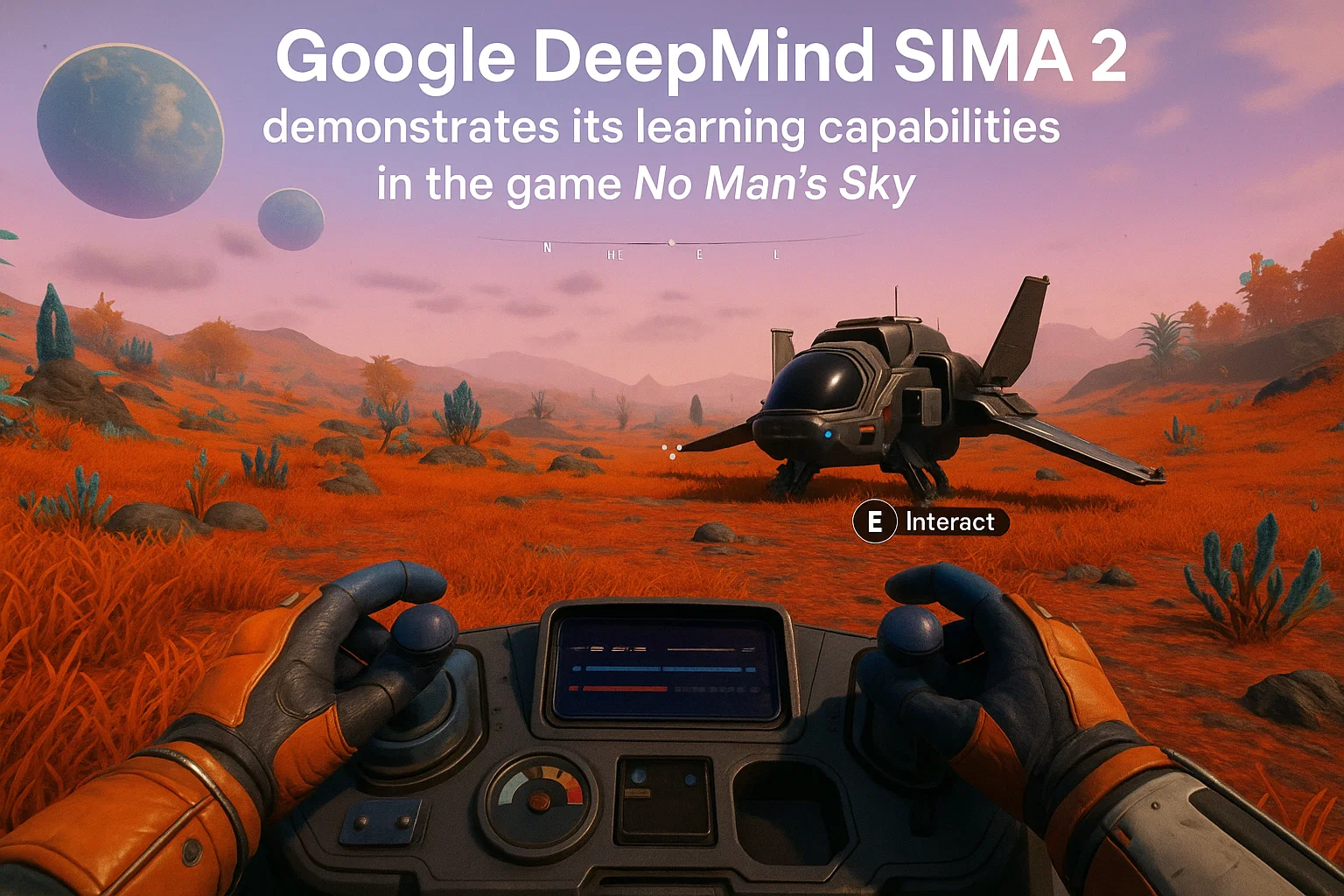 Google DeepMind's SIMA 2 demonstrates its learning capabilities in the game No Man's Sky.